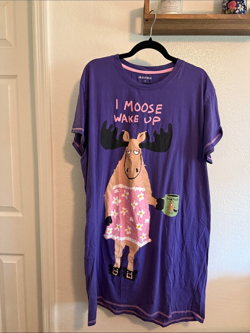 Little Blue House Teal Tee Shirt Night Gown